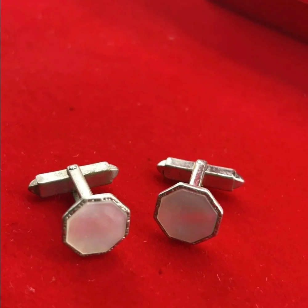 Square Octagon Mother Of Pearl Cufflinks For Men